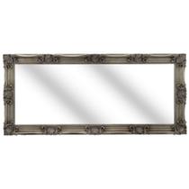 Espelho Comprido 180cm Madeira Prata Entalhada Luxo Espelho Comprido 180cm Madeira Prata Entalhada Luxo