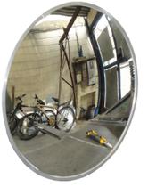 Espelho Convexo de 30 cm de Diâmetro - Acabamento em Alumínio