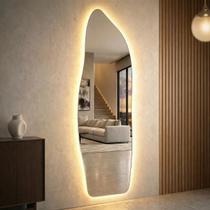 Espelho Corpo Inteiro Grande Organico LED 3 cores Industrial 150x40 Quarto Loja Sala