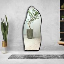 Espelho Corpo Inteiro Orgânico com Moldura de Metal 150x60 p/ Loja Sala Quarto