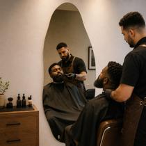 Espelho Corpo Inteiro Orgânico Sem Moldura Para Barbearia Salão de Beleza e Studio Espelho Corpo Inteiro Orgânico Sem Moldura Para Barbearia Salão de Beleza e Studio