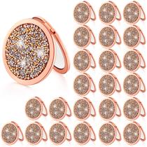 Espelho cosmético compacto Vicenpal Magnifying 7 cm em ouro rosa