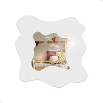 Espelho Criativo 25x25cm Decoracao Quarto Bebe Enxoval Presente Splash Branco Espelho Criativo 25x25cm Decoracao Quarto Bebe Enxoval Presente Splash Branco