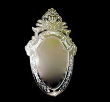 Espelho Cristal Veneziano Lapidados Clássicos Vertical Fino