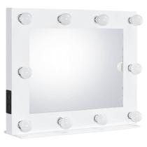 Espelho de acento com moldura de madeira Acme Avery 61x46 cm branco
