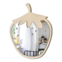 espelho de acrilico infantil morango - Acrilico com base de mdf