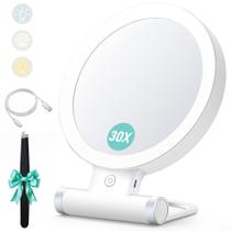 Espelho de aumento B Beauty Planet 30X/1X com luz, dobrável Espelho de aumento B Beauty Planet 30X/1X com luz, dobrável