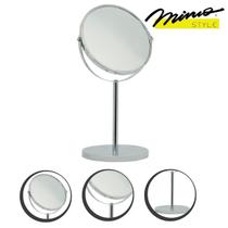 Espelho de Aumento com Base Inox Amplia Até 5X rotação 360