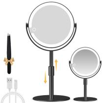 Espelho de aumento MOMOKUBA 20X com luz, altura ajustável