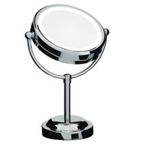 Espelho De Aumento Mor 2x Dupla Face Giratório 360 Iluminado Luz Led - Mr8 8484 Espelho De Aumento Mor 2x Dupla Face Giratório 360 Iluminado Luz Led - Mr8 8484