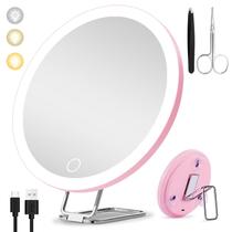 Espelho de aumento Suupvaor 30x com luz de 6" com ventosas Espelho de aumento Suupvaor 30x com luz de 6" com ventosas