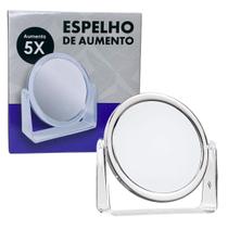 Espelho de Aumento Zoom 5x Com Base Giratória 360 Graus Klass Vough