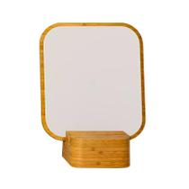 Espelho de Bancada Ou Linha Aura Inclinável Bambu 16x14cm Espelho de Bancada Ou Linha Aura Inclinável Bambu 16x14cm