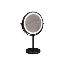 Espelho De Bancada Redondo Black E6600 L-8 C/ Luz Italy Line