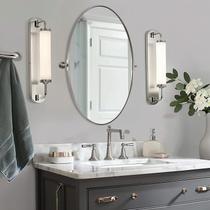 Espelho de banheiro ANDY STAR Brushed Nickel Oval Pivot 56x86cm