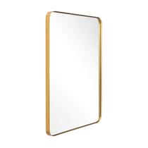 Espelho de banheiro ANDY STAR Gold Brushed Latão 56x76cm Aço Inoxidável