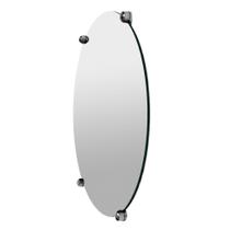 Espelho de Banheiro Casa 3mm Com Botão Francês Redondo 30cm