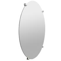 Espelho de Banheiro Casa 3mm Com Botão Francês Redondo 40cm