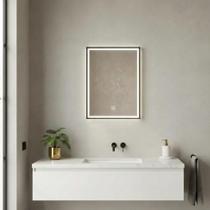 Espelho De Banheiro Com Led Moldura Preta - 40x60cm Preto - Stillus Home