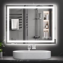 Espelho de banheiro LED Koonmi 24x36 retroiluminado + iluminação frontal Espelho de banheiro LED Koonmi 24x36 retroiluminado + iluminação frontal