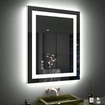 Espelho de banheiro LED LOAAO 24x30cm com luzes antiembaçantes reguláveis Espelho de banheiro LED LOAAO 24x30cm com luzes antiembaçantes reguláveis