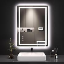 Espelho de banheiro LED LOAAO 24x32cm com luzes antiembaçantes reguláveis Espelho de banheiro LED LOAAO 24x32cm com luzes antiembaçantes reguláveis