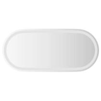 Espelho de banheiro LED vidaXL oval de vidro montado na parede 80x35cm