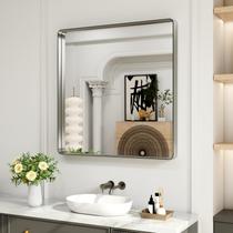 Espelho de banheiro LOAAO Brushed Nickel 76x76 cm Silver Metal Espelho de banheiro LOAAO Brushed Nickel 76x76 cm Silver Metal
