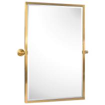 Espelho de banheiro TEHOME Brushed Gold Pivot 70x90cm Espelho de banheiro TEHOME Brushed Gold Pivot 70x90cm