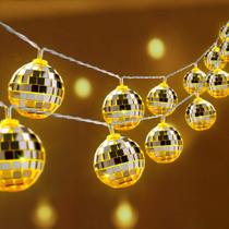 Espelho de bola de discoteca LED Party Light String AceList 50 LED