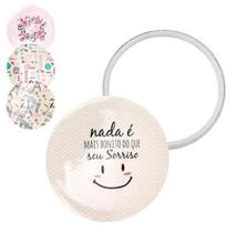 Espelho de Bolsa 7cm Plástico Estampas Sortidas Espelho de Bolsa 7cm Plástico Estampas Sortidas