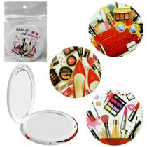 Espelho de bolsa duplo redondo 7,5cm de ø