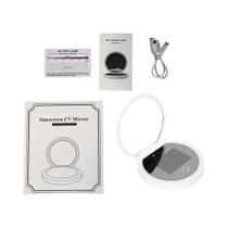 Espelho De Bolso Com Proteção UV E Câmera Para Teste De Protetor Solar, Ampliação 2X, Espelho De Espelho De Bolso Com Proteção UV E Câmera Para Teste De Protetor Solar, Ampliação 2X, Espelho De