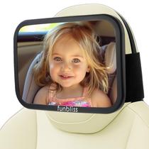 Espelho de carro de bebê funbliss Encosto de cabeça fixo Tesla com rotação de 360