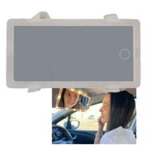 Espelho de Carro Led 3 cores Maquiagem Automovel Usb Sem Fio Quebra Sol Veiculo Branco quente e Frio Espelho de Carro Led 3 cores Maquiagem Automovel Usb Sem Fio Quebra Sol Veiculo Branco quente e Frio