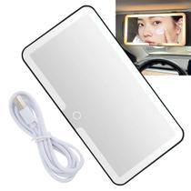 Espelho De Carro Maquiagem Retrovisor Led 3 Cores Quebra Sol Usb Sem Fio Iluminaçao Automtovel Penteado Espelho De Carro Maquiagem Retrovisor Led 3 Cores Quebra Sol Usb Sem Fio Iluminaçao Automtovel Penteado