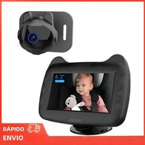Espelho De Carro Para Bebê Com Visão Noturna 1080P, Câmera De Segurança Com Amplo Ângulo De Visão