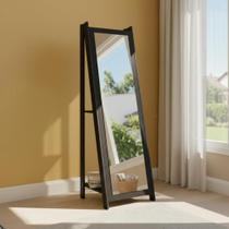 Espelho de Chão com 2 Prateleiras Retrô 161x50cm Movelbento Espelho de Chão com 2 Prateleiras Retrô 161x50cm Movelbento
