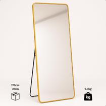 Espelho de Chão Corpo Inteiro Retangular Grande 170 x 70 com Suporte - Moldura de Metal Espelho de Chão Corpo Inteiro Retangular Grande 170 x 70 com Suporte - Moldura de Metal