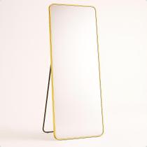 Espelho de Chão Corpo Inteiro Retangular Grande 170x70 com Suporte Moldura de Metal