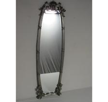 Espelho de Chão Decorativo Prata Entalhes Classico Formosa