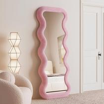Espelho de Chão New York Veludo 68cm X 180cm Rosa