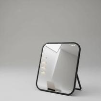 Espelho de chão para Loja de Calçados 48x36cm Retangular cor Preta com Suporte Atrás