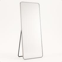 Espelho de Chão Retangular 150x60cm com Moldura Metálica Suporte Regulável Corpo Inteiro Quarto Sala Banheiro Espelho de Chão Retangular 150x60cm com Moldura Metálica Suporte Regulável Corpo Inteiro Quarto Sala Banheiro