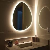 Espelho De led 40*50 Médio Com Luz Branca Maquiagem Vídeos