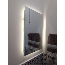 Espelho de Led Com Led Luz Quente Tomada Retângular Vários Tamanhos Maquiagem Blogueira Decoração