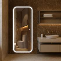 Espelho De Led Jateado Decorativo Cozinha Sala Banheiro Quarto Hall Luxo Touch Espelho De Led Jateado Decorativo Cozinha Sala Banheiro Quarto Hall Luxo Touch