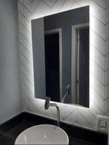 Espelho de Led Quadrado Vários Tamanhos Maquiagem Moda Blogueira Fotos Barbearia Decoração 60x50 Espelho de Led Quadrado Vários Tamanhos Maquiagem Moda Blogueira Fotos Barbearia Decoração 60x50