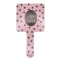 Espelho de Mão com Moldura Quadrada de Maquiagem