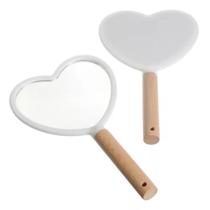 Espelho De Mão Coração P/ Maquiagem Skin Care Dentistas
